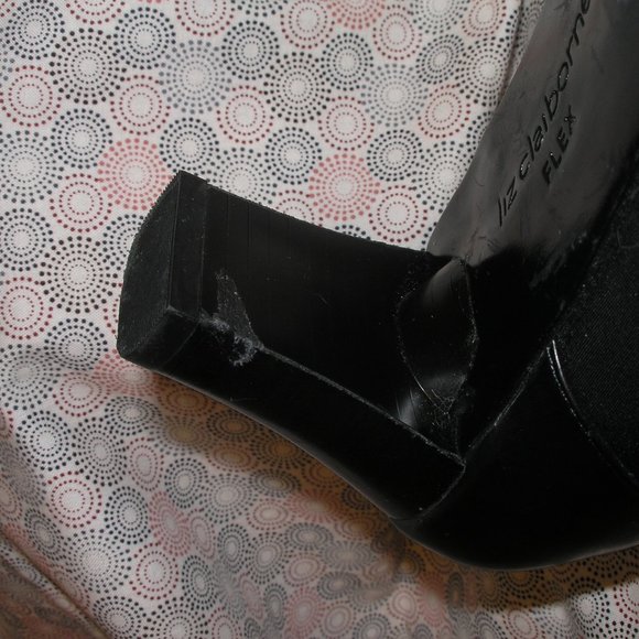 LIz Claiborne Flex Women's Shoes Pumps 9 1/2M Black Square Toe Slip On - Picture 9 of 9